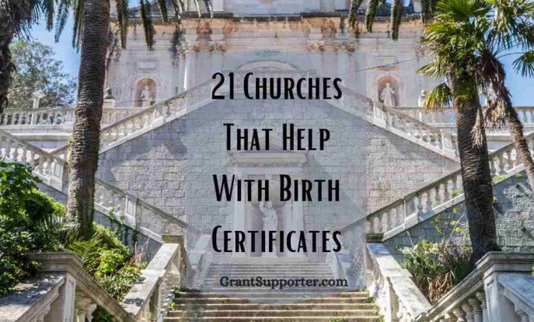 Churches that help with birth certificates